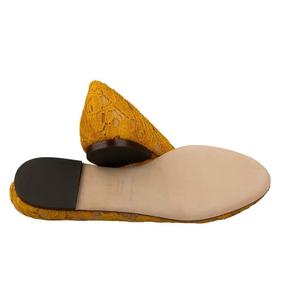 Dolce & Gabbana - Taormina Lace Heart Pearl Brooch Ballet Flats Loafer DEVOTION - Picture 2 of 5